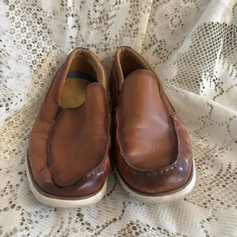 Florsheim Talladega Men's US 13 M Cognac Brown Venetian Leather Loafer Shoes